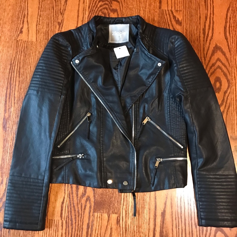Leather Boutique Bomber Jacket size Large